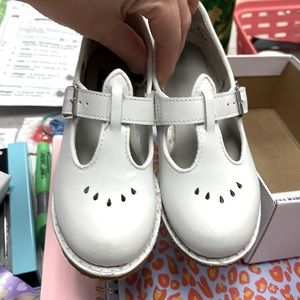 White T Strap Mary Jane Shoes